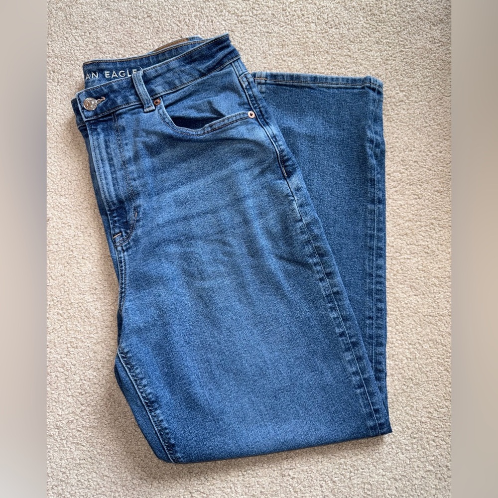 LIGHTLY USED: American Eagle Outfitters Dark Wash Women,s Classic Straight Jeans